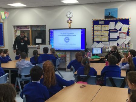 Safer Internet Day visit from the PSNI. 
