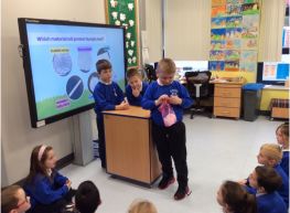 Mrs McKeown’s Primary 3 scientists in action. 