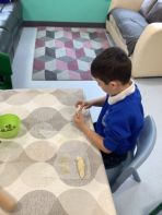 Baking chocolate croissants in the Bloom Room.