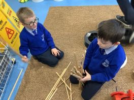 Construction play in the Bloom Room.