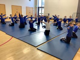 Gymnastics PE Mrs Cribbins class