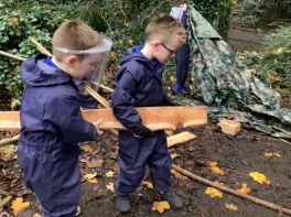 Forest Play in P4 Mrs Cribbins class.